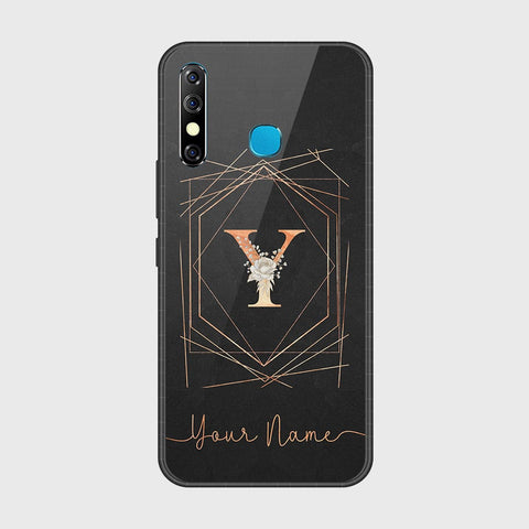 Infinix Hot 8Cover - Personalized Alphabet Series - HQ Ultra Shine Premium Infinity Glass Soft Silicon Borders Case