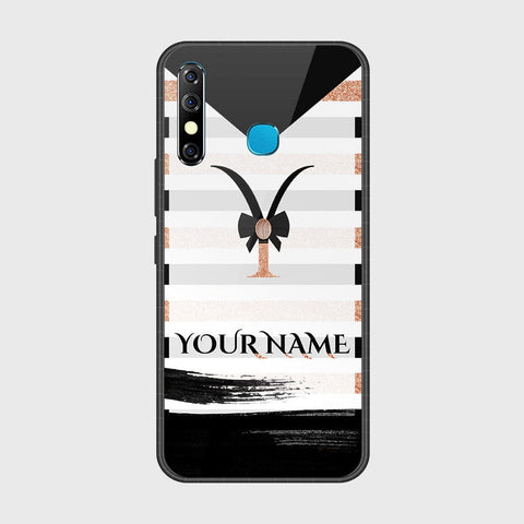 Infinix Hot 8Cover - Personalized Alphabet Series - HQ Ultra Shine Premium Infinity Glass Soft Silicon Borders Case