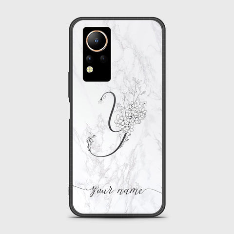 Infinix Note 12 Cover- Personalized Alphabet Series - HQ Ultra Shine Premium Infinity Glass Soft Silicon Borders Case