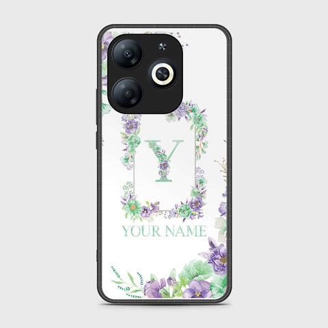Infinix Hot 40i Cover- Personalized Alphabet Series - HQ Ultra Shine Premium Infinity Glass Soft Silicon Borders Case