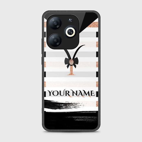 Infinix Hot 40i Cover- Personalized Alphabet Series - HQ Ultra Shine Premium Infinity Glass Soft Silicon Borders Case