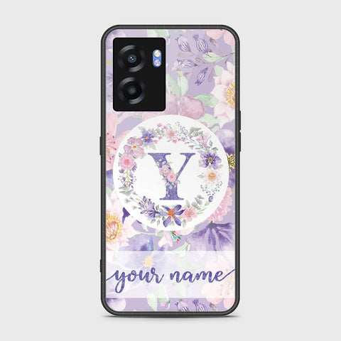 Oppo A77 5G Cover- Personalized Alphabet Series - HQ Ultra Shine Premium Infinity Glass Soft Silicon Borders Case