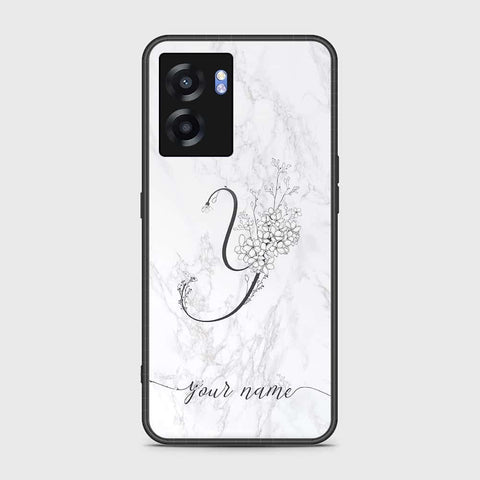 Oppo A77 5G Cover- Personalized Alphabet Series - HQ Ultra Shine Premium Infinity Glass Soft Silicon Borders Case