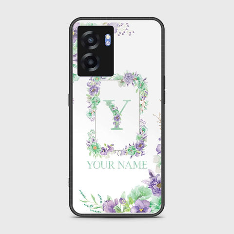 Oppo A77 5G Cover- Personalized Alphabet Series - HQ Ultra Shine Premium Infinity Glass Soft Silicon Borders Case