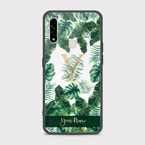 Oppo A8 Cover- Personalized Alphabet Series - HQ Ultra Shine Premium Infinity Glass Soft Silicon Borders Case