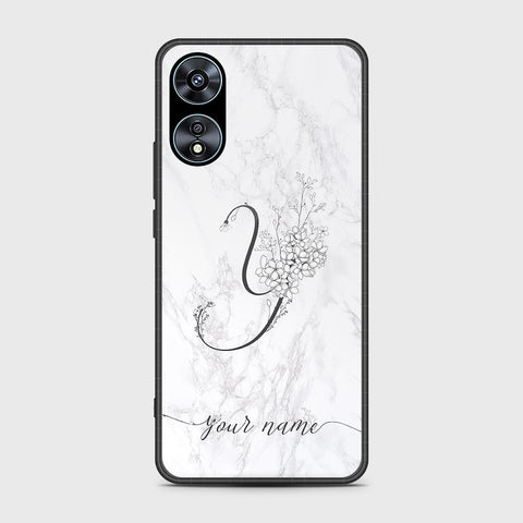 Oppo A78 4G Cover- Personalized Alphabet Series - HQ Ultra Shine Premium Infinity Glass Soft Silicon Borders Case