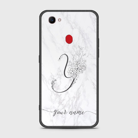 Oppo F7 Cover - Personalized Alphabet Series - HQ Ultra Shine Premium Infinity Glass Soft Silicon Borders Case