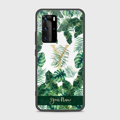Huawei P40 Pro Cover- Personalized Alphabet Series - HQ Ultra Shine Premium Infinity Glass Soft Silicon Borders Case
