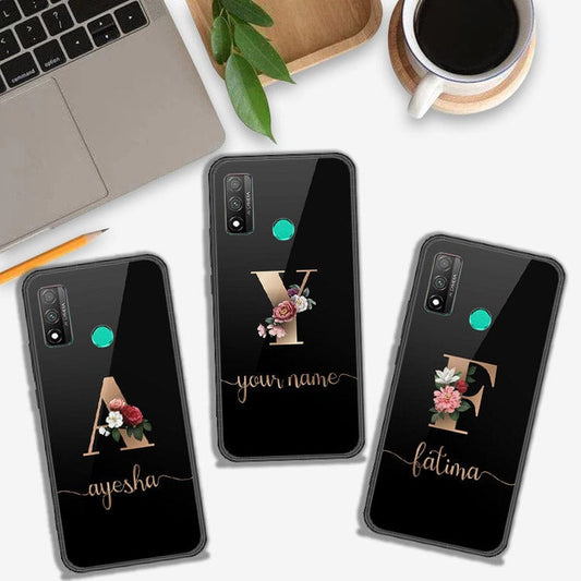 Huawei P smart 2020 Cover - Personalized Alphabet Series - HQ Ultra Shine Premium Infinity Glass Soft Silicon Borders Case