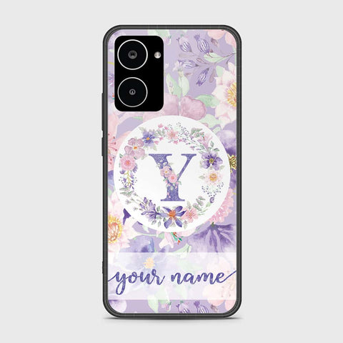 Realme 10 4G Cover- Personalized Alphabet Series - HQ Ultra Shine Premium Infinity Glass Soft Silicon Borders Case