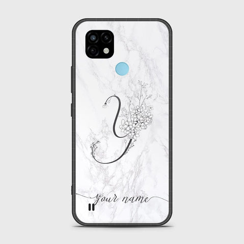 Realme C21 Cover - Personalized Alphabet Series - HQ Ultra Shine Premium Infinity Glass Soft Silicon Borders Case