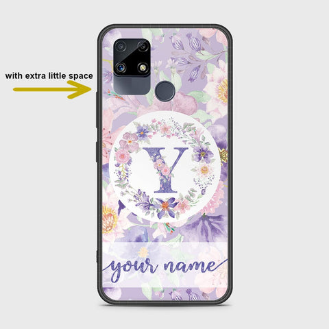 Realme C12 Cover- Personalized Alphabet Series - HQ Ultra Shine Premium Infinity Glass Soft Silicon Borders Case