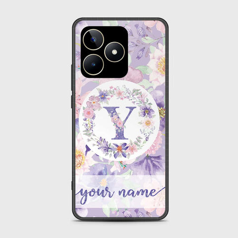 Realme C53 Cover- Personalized Alphabet Series - HQ Ultra Shine Premium Infinity Glass Soft Silicon Borders Case