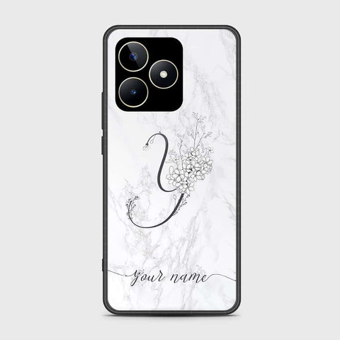 Realme C53 Cover- Personalized Alphabet Series - HQ Ultra Shine Premium Infinity Glass Soft Silicon Borders Case