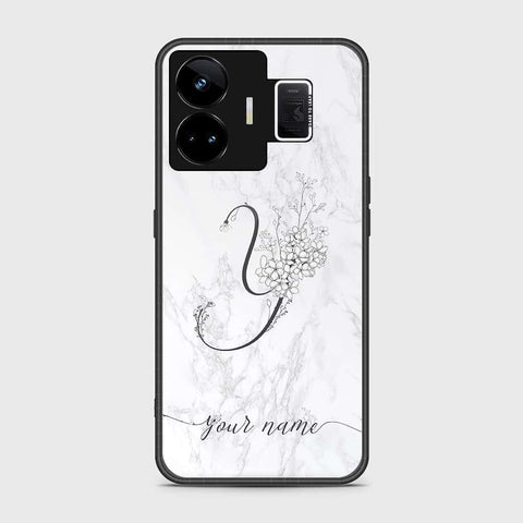 Realme GT3 Cover- Personalized Alphabet Series - HQ Ultra Shine Premium Infinity Glass Soft Silicon Borders Case