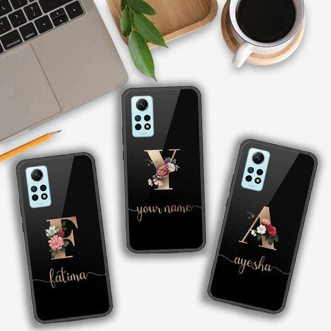 Xiaomi Redmi Note 12 Pro 4G Cover- Personalized Alphabet Series - HQ Ultra Shine Premium Infinity Glass Soft Silicon Borders Case