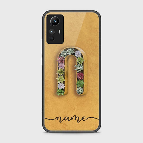 Xiaomi Redmi Note 12S Cover- Personalized Alphabet Series - HQ Ultra Shine Premium Infinity Glass Soft Silicon Borders Case