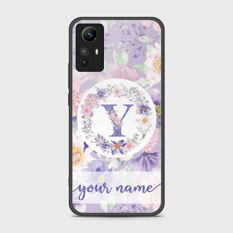 Xiaomi Redmi Note 12S Cover- Personalized Alphabet Series - HQ Ultra Shine Premium Infinity Glass Soft Silicon Borders Case