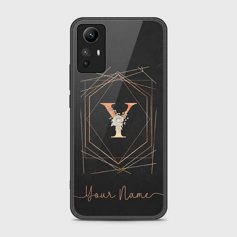 Xiaomi Redmi Note 12S Cover- Personalized Alphabet Series - HQ Ultra Shine Premium Infinity Glass Soft Silicon Borders Case