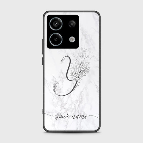 Xiaomi Redmi Note 13 Pro 4G Cover - Personalized Alphabet Series - HQ Ultra Shine Premium Infinity Glass Soft Silicon Borders Case