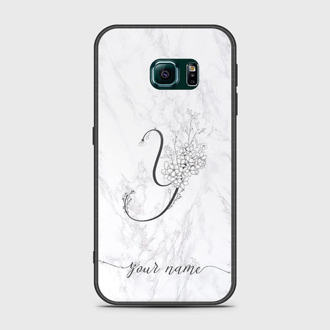 Samsung Galaxy S6 Edge Cover - Personalized Alphabet Series - HQ Ultra Shine Premium Infinity Glass Soft Silicon Borders Case