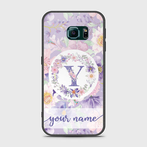 Samsung Galaxy S6 Edge Plus Cover - Personalized Alphabet Series - HQ Ultra Shine Premium Infinity Glass Soft Silicon Borders Case