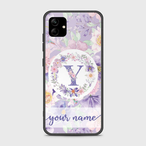 Samsung Galaxy A04e Cover - Personalized Alphabet Series - HQ Ultra Shine Premium Infinity Glass Soft Silicon Borders Case