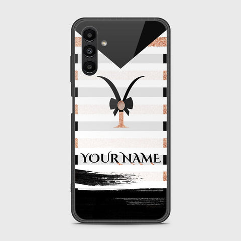 Samsung Galaxy A13 5G Cover- Personalized Alphabet Series - HQ Ultra Shine Premium Infinity Glass Soft Silicon Borders Case