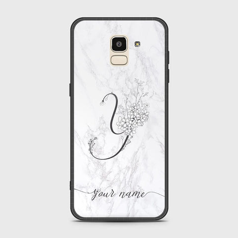 Samsung Galaxy J6 2018 Cover - Personalized Alphabet Series - HQ Ultra Shine Premium Infinity Glass Soft Silicon Borders Case