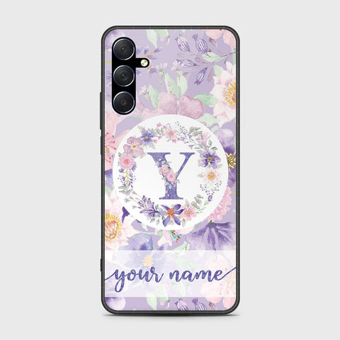 Samsung Galaxy M34 5G Cover- Personalized Alphabet Series - HQ Ultra Shine Premium Infinity Glass Soft Silicon Borders Case