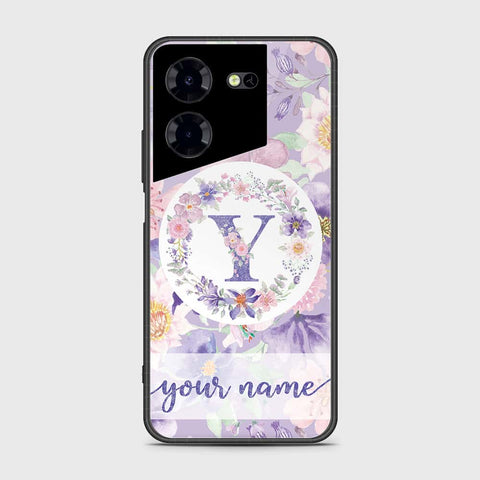 Tecno Pova 5 Pro Cover- Personalized Alphabet Series - HQ Ultra Shine Premium Infinity Glass Soft Silicon Borders Case