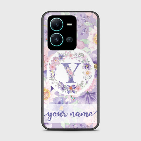 Vivo V25e Cover - Personalized Alphabet Series - HQ Ultra Shine Premium Infinity Glass Soft Silicon Borders Case