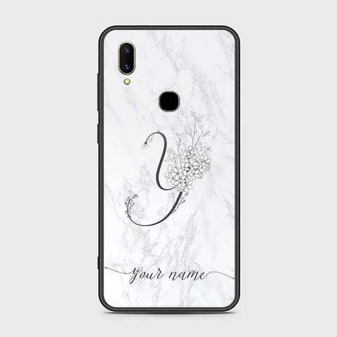 Vivo V11i Cover- Personalized Alphabet Series - HQ Ultra Shine Premium Infinity Glass Soft Silicon Borders Case