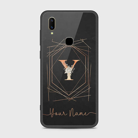 Vivo V11i Cover- Personalized Alphabet Series - HQ Ultra Shine Premium Infinity Glass Soft Silicon Borders Case