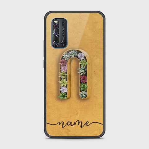 Vivo V19 Cover- Personalized Alphabet Series - HQ Ultra Shine Premium Infinity Glass Soft Silicon Borders Case