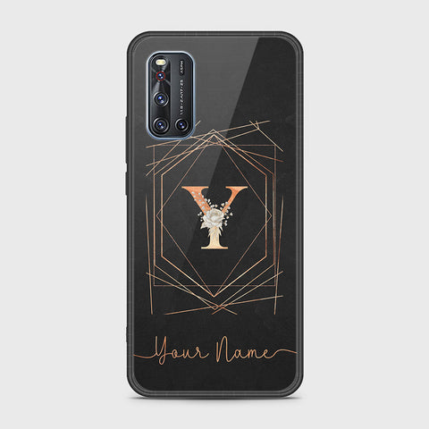 Vivo V19 Cover- Personalized Alphabet Series - HQ Ultra Shine Premium Infinity Glass Soft Silicon Borders Case