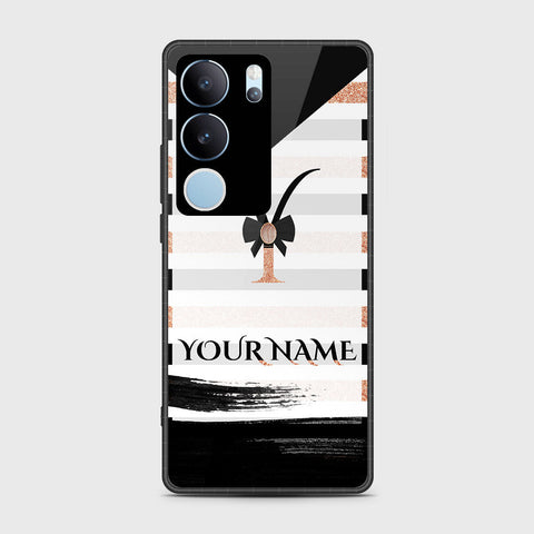 Vivo V29 Cover- Personalized Alphabet Series - HQ Ultra Shine Premium Infinity Glass Soft Silicon Borders Case