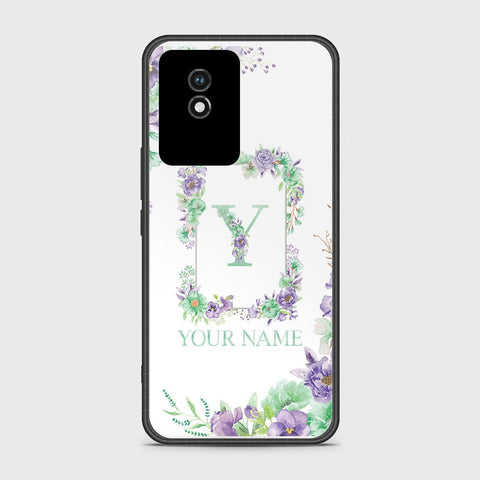 Vivo Y02t Cover- Personalized Alphabet Series - HQ Ultra Shine Premium Infinity Glass Soft Silicon Borders Case