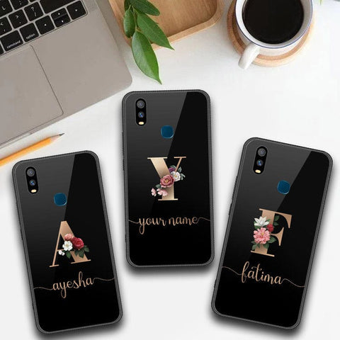 Vivo Y11 2019 Cover - Personalized Alphabet Series - HQ Ultra Shine Premium Infinity Glass Soft Silicon Borders Case