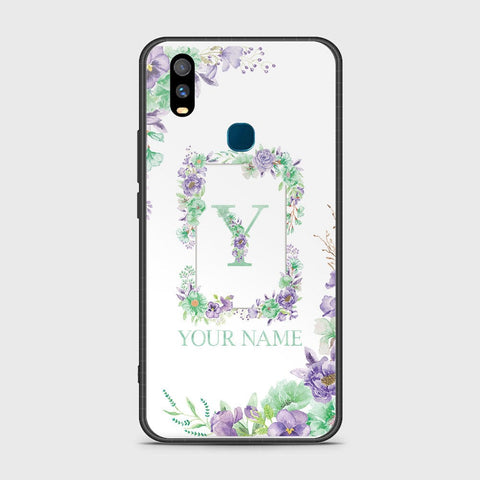 Vivo Y11 2019 Cover - Personalized Alphabet Series - HQ Ultra Shine Premium Infinity Glass Soft Silicon Borders Case