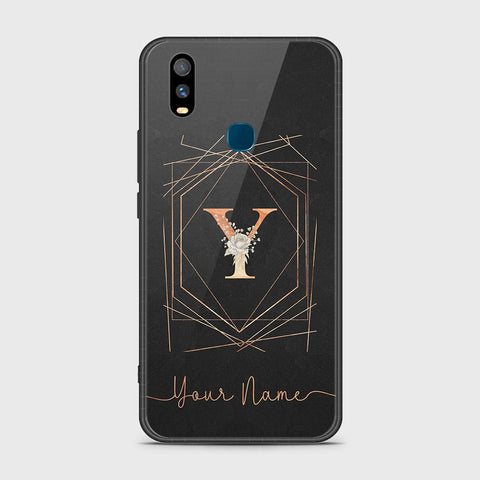 Vivo Y11 2019 Cover - Personalized Alphabet Series - HQ Ultra Shine Premium Infinity Glass Soft Silicon Borders Case