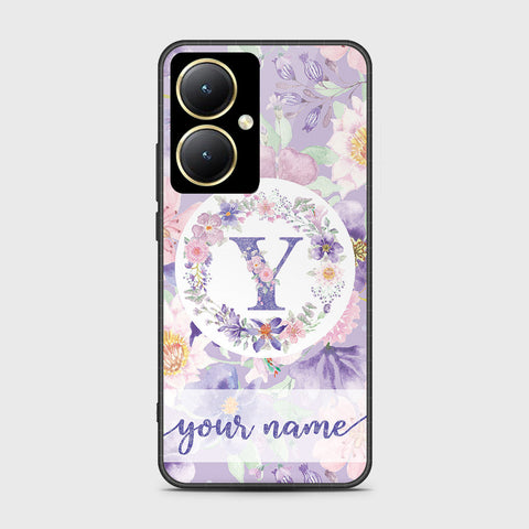 Vivo Y35m Plus Cover- Personalized Alphabet Series - HQ Ultra Shine Premium Infinity Glass Soft Silicon Borders Case