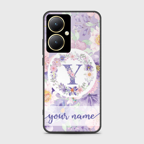 Vivo Y27 Cover- Personalized Alphabet Series - HQ Ultra Shine Premium Infinity Glass Soft Silicon Borders Case