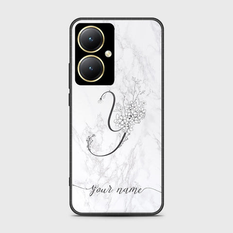 Vivo Y35m Plus Cover- Personalized Alphabet Series - HQ Ultra Shine Premium Infinity Glass Soft Silicon Borders Case