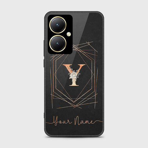 Vivo Y35m Plus Cover- Personalized Alphabet Series - HQ Ultra Shine Premium Infinity Glass Soft Silicon Borders Case