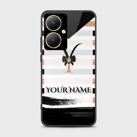 Vivo Y35m Plus Cover- Personalized Alphabet Series - HQ Ultra Shine Premium Infinity Glass Soft Silicon Borders Case