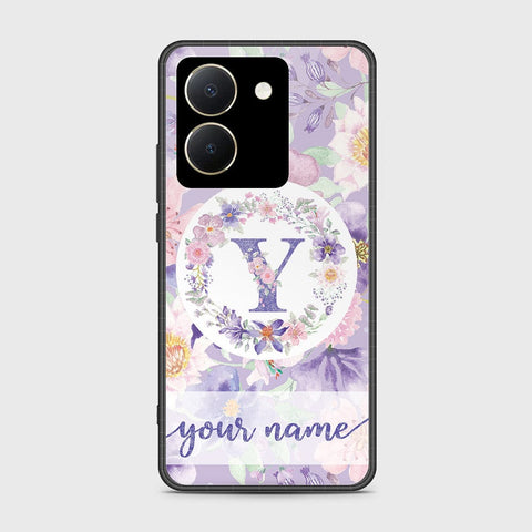 Vivo Y36 4G Cover- Personalized Alphabet Series - HQ Ultra Shine Premium Infinity Glass Soft Silicon Borders Case