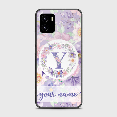 Vivo Y10 Cover- Personalized Alphabet Series - HQ Ultra Shine Premium Infinity Glass Soft Silicon Borders Case