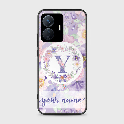 Vivo Y77e Cover- Personalized Alphabet Series - HQ Ultra Shine Premium Infinity Glass Soft Silicon Borders Case