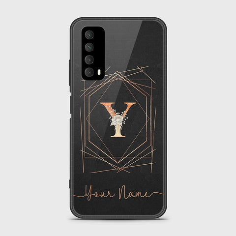 Huawei Psmart 2021 Cover - Personalized Alphabet Series - HQ Ultra Shine Premium Infinity Glass Soft Silicon Borders Case